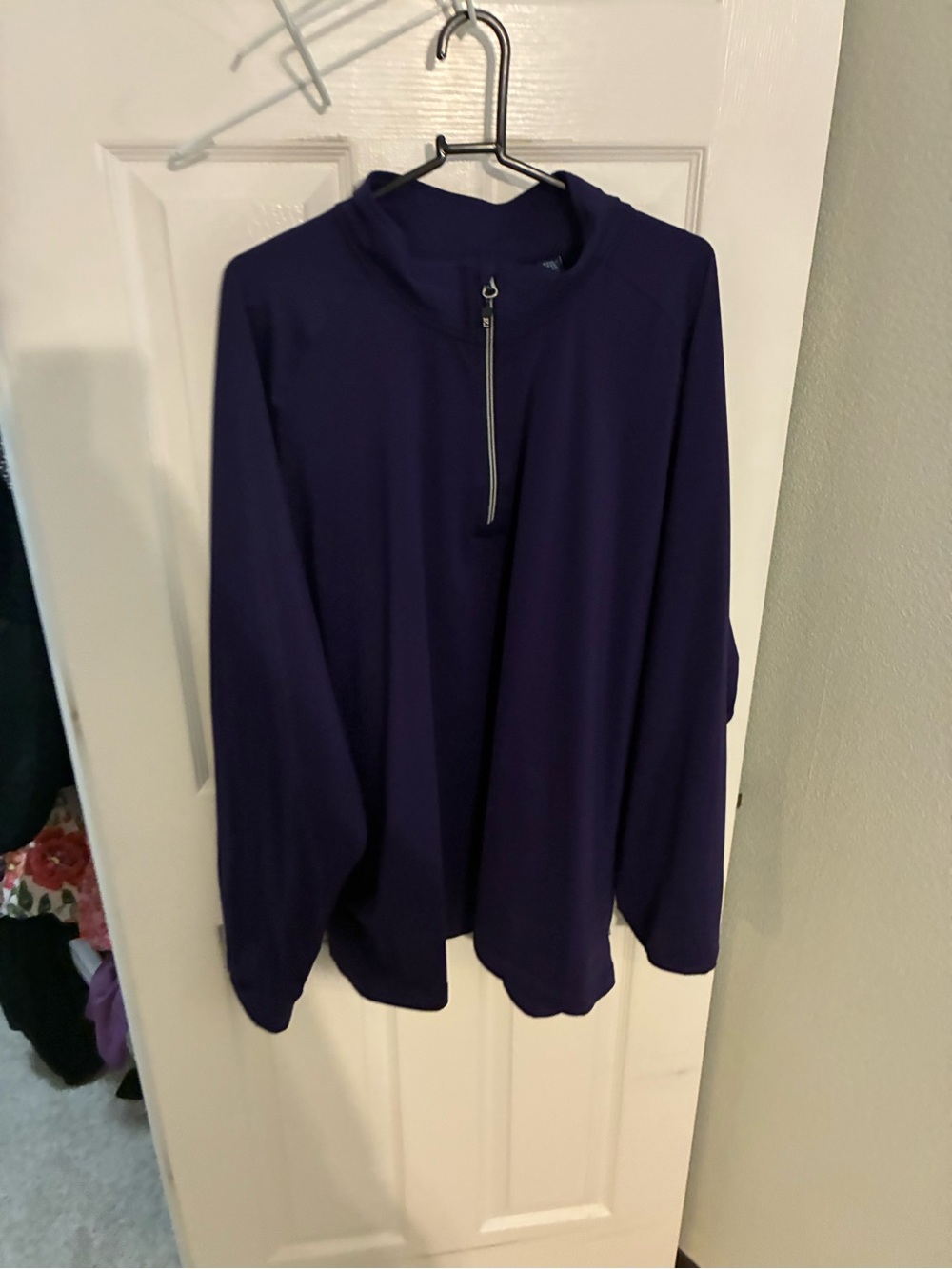 Cutter & Buck Men's Purple Half-Zip Sweater